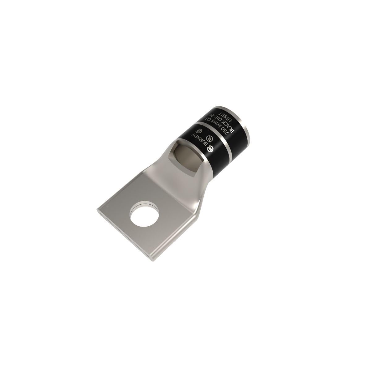 Burndy YA39L One Hole Hylug Code Conductor Standard Barrel Copper Compression Terminal, 750 kcmil Conductor, 5/8