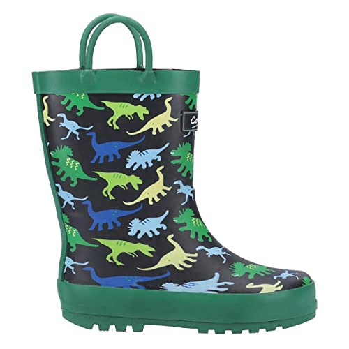 Cotswold Childrens/Kids Sprinkle Galoshes (7 Toddler) (Green/Black/Sky Blue)2