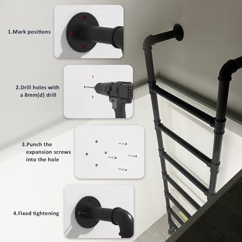 Escalera para ático de pared que soluciona la falta de espacio en tu hogar de 270 cm 6