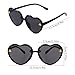 obmwang 3 Pieces Kids Heart Shaped Sunglasses Stylish Cute Bee Sunglasses for Toddler Girls Age 3-10 Outdoor Beach Eyewear, UV400 Protection