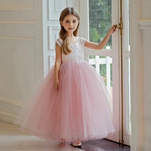 Flower Girl Dress Butterfly Embroidery Tulle Elegant Fancy Satin Formal Holiday Communion Party Pageant Gown2