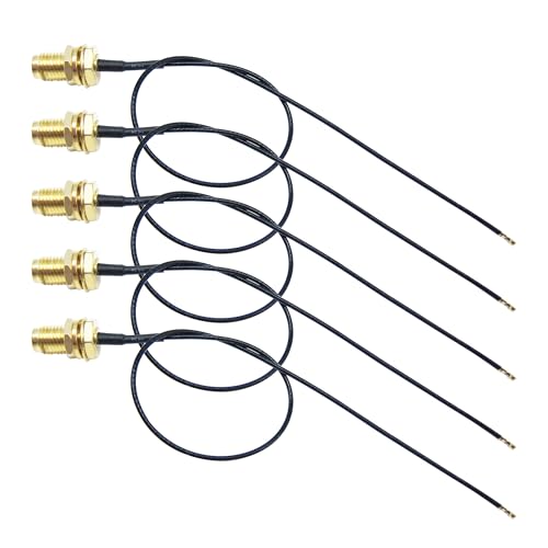 Rydocyee U.FL4/IPEX4 to SMA Female Cable 8 Inches RF1.13 WiFi Pigtail Coaxial Cable Connecting SMA Antenna to 4G 5G Router, Modem, MiFi Hotspot, NGFF M.2 Wireless Card, WiFi Motherboard - 5 Pack