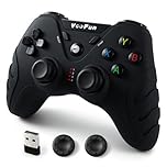 VooFun PC Controller, 2.4G Wireless Game Controller with Hall Effect Joysticks (No Drift), PS3 Gamepad with Dual Vibration for PS3, PC Windows, Steam, Raspberry Pi, Android Smart TV/TV Box