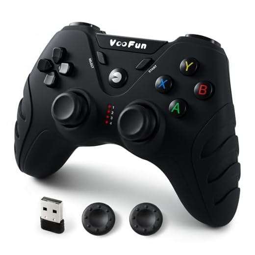 VooFun PC Controller Wireless, PS3 Controller Gamepad PC mit Hall Effekt Joystick(No Drift), Dual Vibration, 2,4g Gaming Controllers für Windows 11/10/8/7, PS3, Steam, Android TV, TV Box, Raspberry Pi