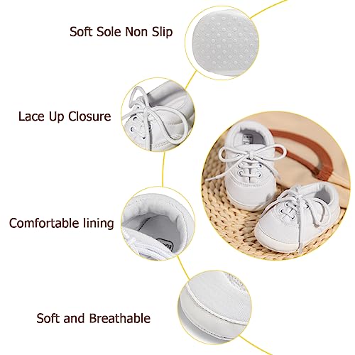 Image of Infant Baby Boys Girls Canvas Sneaker Toddler Slip On Anti Skid Newborn First Walkers Candy Shoes for 0-18 Months