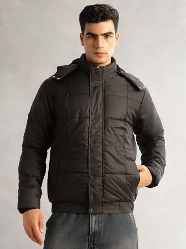 Image of Thomas Scott Men's | Regular Fit | Long Sleeves | Hood Collar | Zip Closure | Dry Clean | 2 Pockets | Polyester | Knitted | Puffer | Jacket