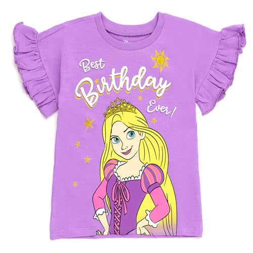 Image of Disney Girls Birthday T-Shirt Infant to Big Kid Sizes (18 Months - 14-16)