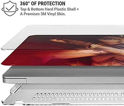 Skinit Case + Skin Compatible with MacBook Air 13in M1 (2021) - Officially Licensed Warner Bros Wonder Woman Amazon Princess Design