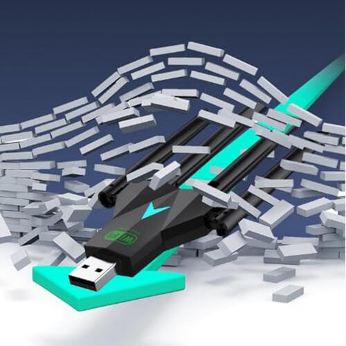 Adaptador USB Wi Fi para PC de escritorio receptor de internet 1300 Mbps 7