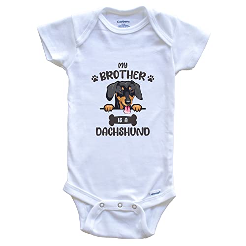 Image of My Brother is A Dachshund Cute Dog Breed Baby Bodysuit