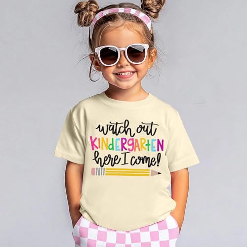 Image of Kindergarten Shirts for Girls Watch Out Kindergarten Here I Come Shirt Kids Back to School T Shirt Children School