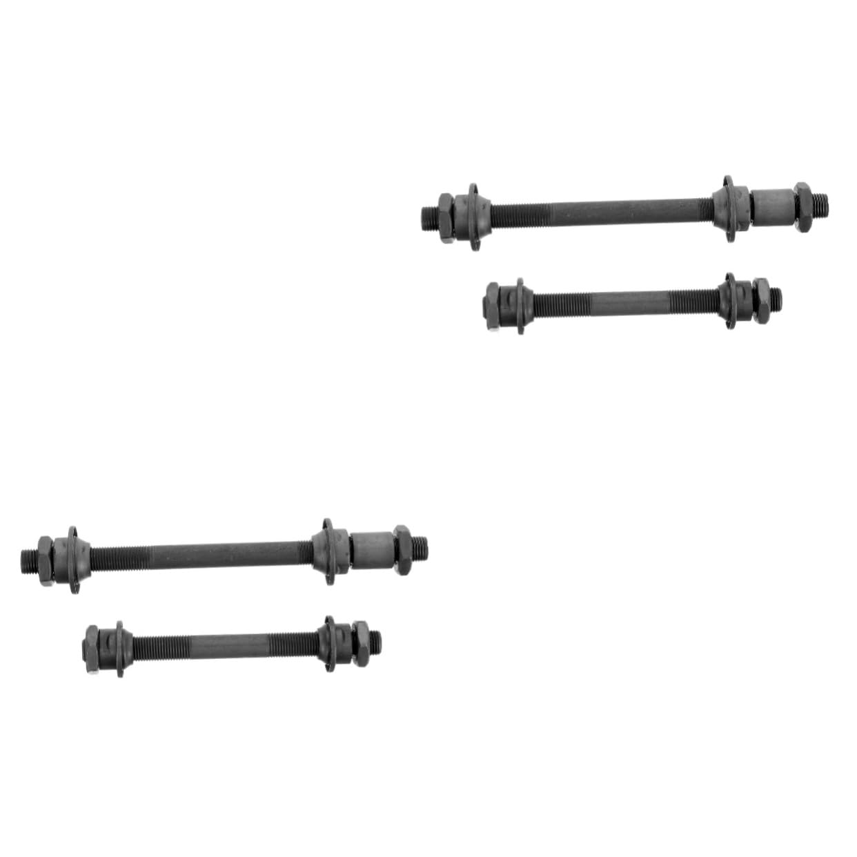 POPETPOP 2 Sets Bike Axle Kit Bike Front Rear Axle Durable Metal Construction Easy to Use