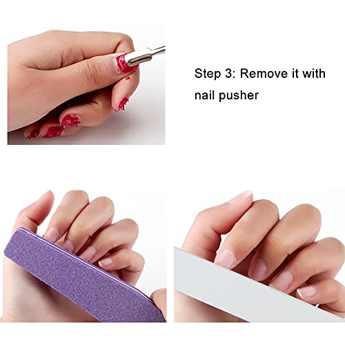 Nagellak Remover Pads, AIDUCHO 200 Stuks Nagelfolie Wraps voor Manicures UV Gel Polish Remover Pads Remover Doekjes voor… - Afbeelding 6