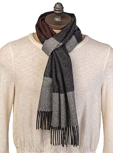 100% Pure Baby Alpaca - Color Block Striped Scarf, Extra Long - 12 X 78 in | Unisex4