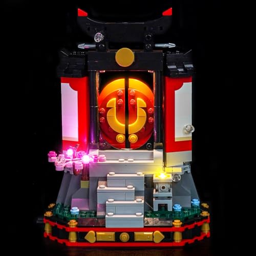 BrickBling Kit de luz LED compatible con Lego NINJAGO Ninja Character Display 15th Anniversary 71866-Sin modelo, solo luces