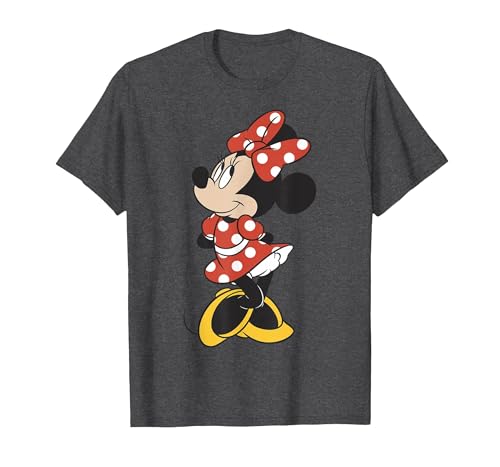 Image of Disney Minnie Mouse Vintage Minnie Pose T-Shirt, Men, Dark Heather Grey, Large