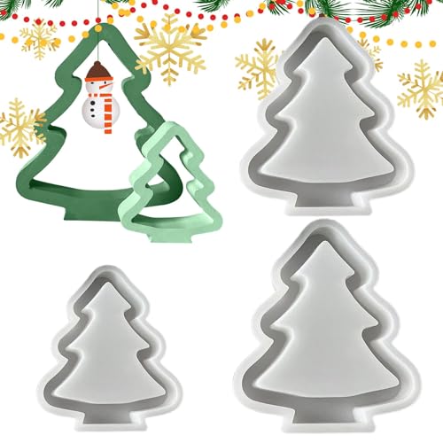 Moules en silicone de Noël anti-cassure pour bougies d'arbre et résine sans rater