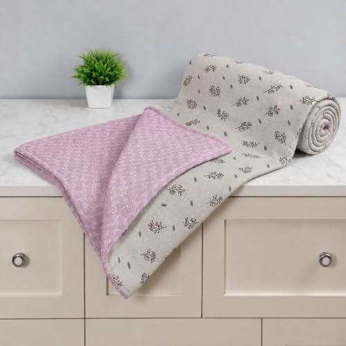 Image of Florida Reversible Cotton Dohar - Single Size (220x160 cm, 90 GSM, Mauve Floral Pattern), Soft & Lightweight Blanket for All Seasons, Breathable & Skin‑Friendly Fabric
