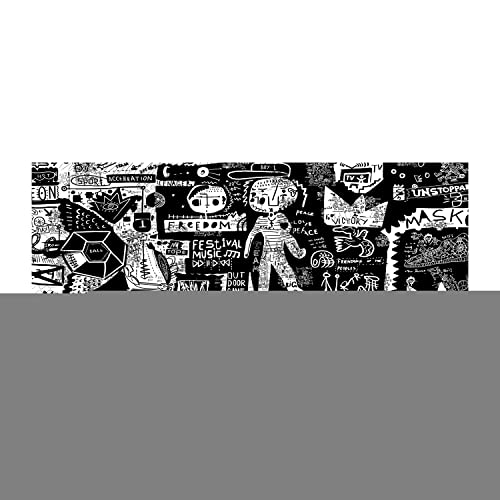 Fond de hotte verre graffiti ado pour look cuisine urbaine branchée Tulup 125x50