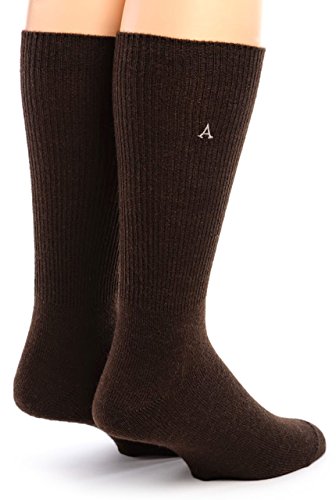WARRIOR ALPACA SOCKS - Premium Baby Alpaca Wool Dress Socks For Men and Women(Brown Large)2