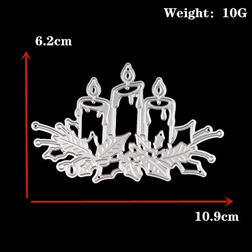 Metal DIY Cutting Die Card Embossing Die Scrapbooking Album Paper Cards Art Craft Stencils Scrapbooking (Christmas Candle)