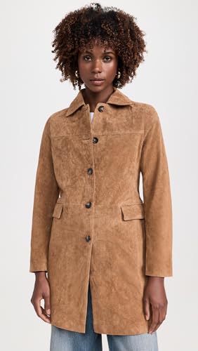 [BLANKNYC] Womens Women's Real Suede Trench Coat2