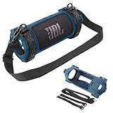 Case for JBL Charge 6,NOUKAJU Speaker Protective Cover with Shoulder Strap,Drop-Proof,Shock-Proof,Protective Case for JBL Charge 6 Portable Bluetooth Speaker(Blue)