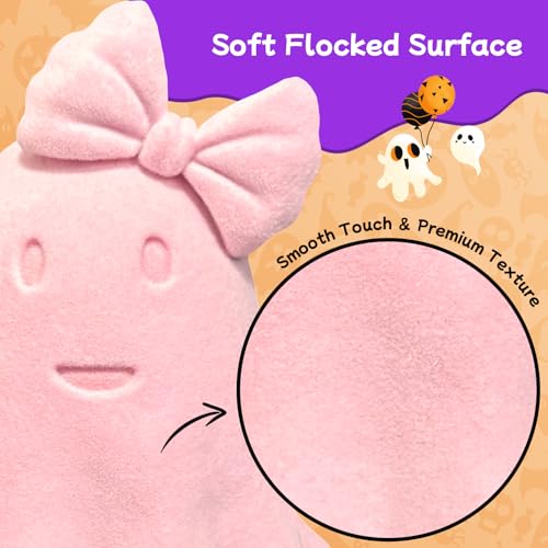 Figura decorativa de cerámica fantasma rosa de 3.93 pulgadas miniatura 3