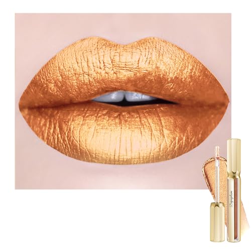 Image of Depuplum Gold Lipsticks for Women Metallic Glitter Lipstick Long Lasting