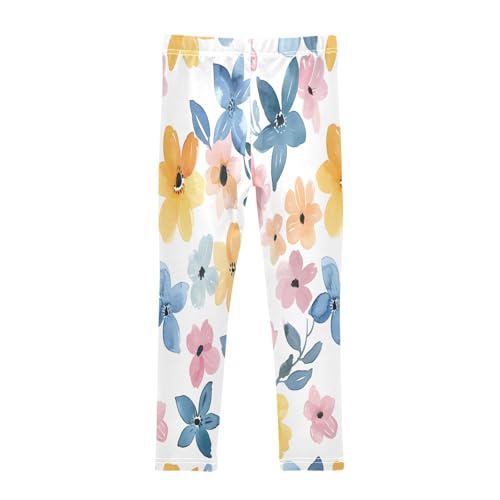 Toddler Girls Leggings Printed Yoga Pants Leggings Soft Watercolor Floral for Kids2