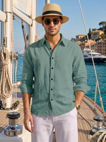 Image of NexaFlair Man's Casual | Formal | Linen| Cotton | Regular Wear Collared | Fit Shirt for Men