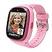 PTHTECHUS 4G Orologio per bambini Smartwatch Impermeabile - GPS Tracker WiFi Ragazzi Ragazze Touch Screen Watch con Chiamata Voice Chat Video Pedometro Fitness Sveglia Fotocamera (4G-rosa)