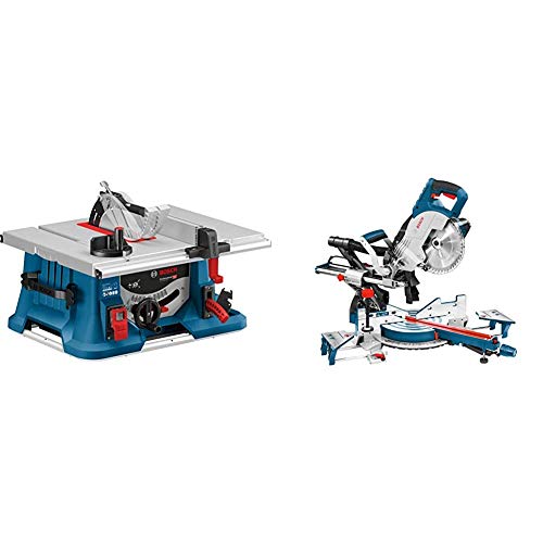 Bosch Professional 0601B42000 Scie sur Table GTS 635-216 (1600 W, 216 mm, 30 mm) & Scie à Onglets Radiale GCM 8 SJL (1600 W, Diamètre de Lame : 216 mm, Boite Carton) Bleu 25,4 cm
