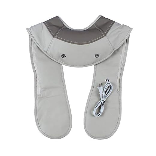 MU Shouder Masajeador portátil Vértebras cervicales Aparato terapéutico Shiatsu Masaje maravilloso Calentador de cintura,beige,42 * 19 * 10
