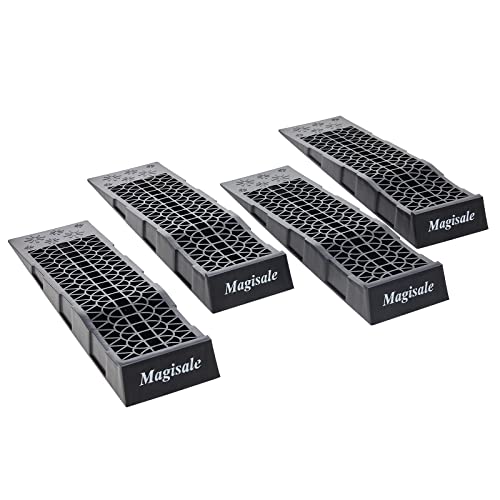 Magisale Low Profile Plastic Car Service Ramps 6 Ton Heavy Duty Truck Vehicle Ramps for Oil Changes& Maintenance- 4 Pack by MS.GD - Used condition - US$58.98