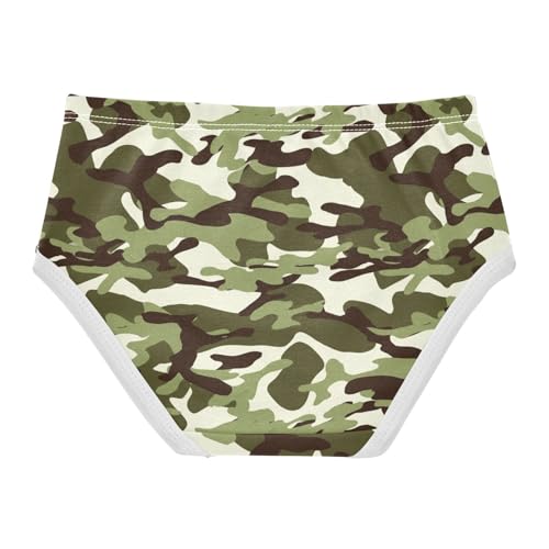 Joisal Girls Underwear Toddlers 2t Cotton Panties Little Girl Pattern Briefs Undies Kids Camouflage Green Beige2