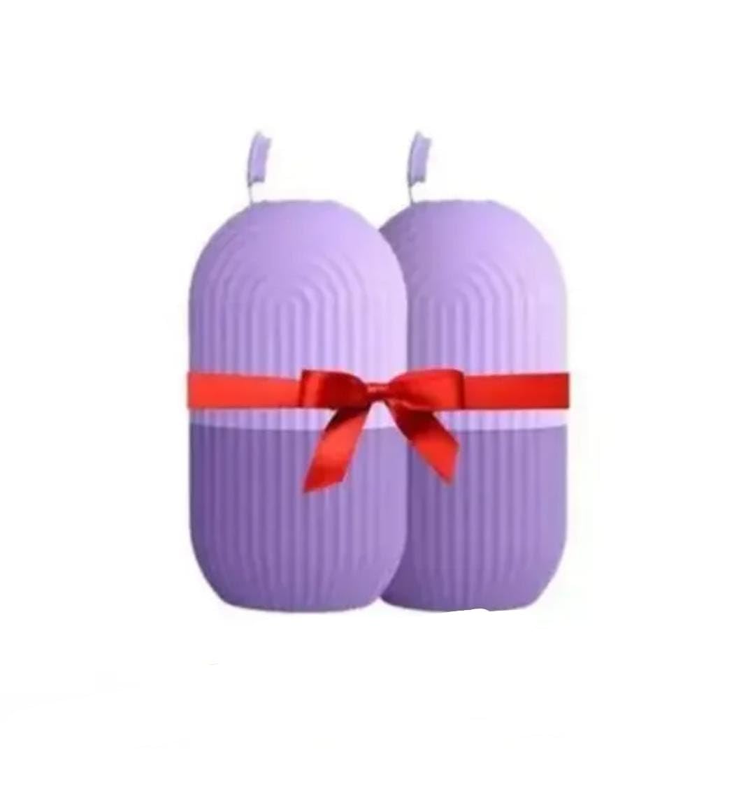 (pack of 2) Ice Roller for Face | Ice Massager Men & Women Cube Glowing Skin Puffy Eyes Reusable Unbreakable (Purple)-image-28