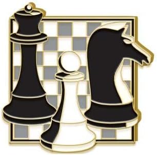 Crown Awards Chess Tournament Award Pins - Chess Lapel Pins