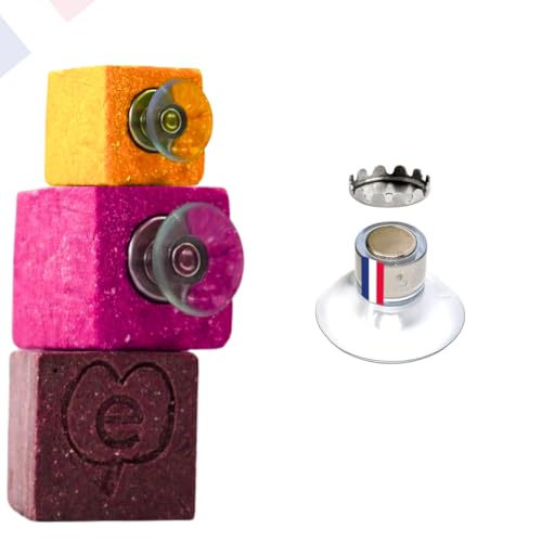 MABBY Porte-Savons Magnétiques à Ventouse * Fixation Puissante * Acier Inoxydable * Support Mural sans Perçage * Idéal pour Salle de Bain, Cuisine, WC * pour Tous Vos savons Solide ! (1 Classic)