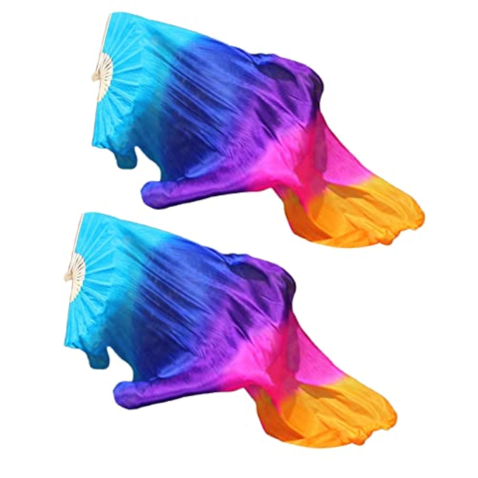 Belly Dance Fan Veils Props, Handmade for Wedding Party