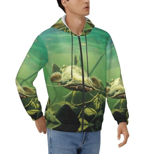 Sweat à capuche poisson-chat pour homme pour rester au chaud avec un look décontracté