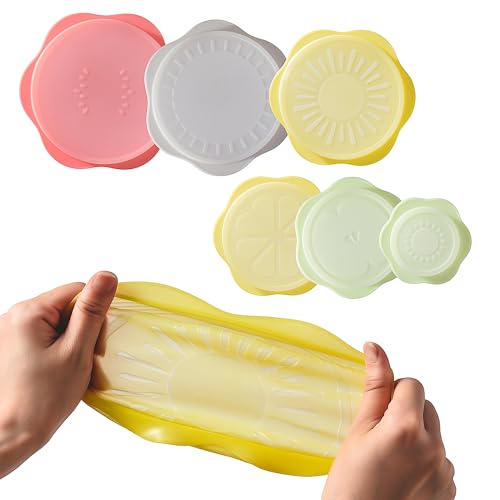 Reusable Silicone Stretchable Food Covers (6-Piece Set)