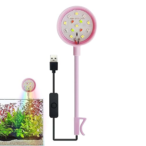 Youding Luz de acuario | Lámpara USB de luces de tanque de tortuga | Luz de césped, accesorio de pecera para sala de estar, tanque de tortugas, oficinas y acuario