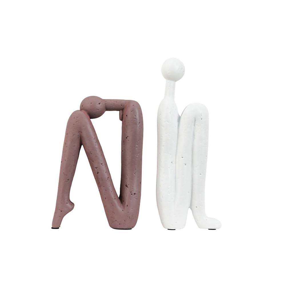 Sujetalibros decorativos para libros pesados, sujetalibros de resina con forma de pensador, decoración para sujetalibros, oficina en casa, escritorio, sala de estar, estudio, estanterías creativas
