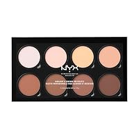 NYX Professional Makeup Highlight & Contour Pro Palette, Contouring Kit in polvere, Otto tonalità matte e perlescenti