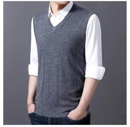 Men's Slim Fit V-Neck Sweater Vest Sleeveless Pullover Knit Soft Solid Color Casual Knitwear Short Style Tops3