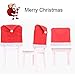 Christmas Chair Back Cover Set of 6, Santa Clause Red Hat Slipcovers Kitchen Chair Cap Sets Xmas Decoration for Dinning Room Christmas Banquet Holiday Festival Decor