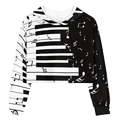 Dreaweet Girls Hoodies Size 5-14 Pullover Long Sleeve Crop Top Yoga Clothing Soft Sweatshirts Sweater for Teen Girls