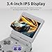 RG34XXSP Retro Handheld Game Console Linux 3.4 inch IPS Screen 720*480 5000+ Classic Games 64G Card RG 34XXSP Retro Gaming Console Handheld 3300mAh Battery Compatible with WiFi HDMI Bluetooth Grey