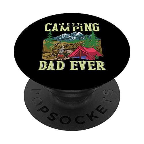 Best Camping Dad Ever Día del Padre PopSockets PopGrip Intercambiable